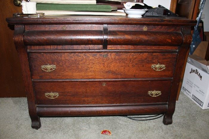 Dresser, antique with brass pulls