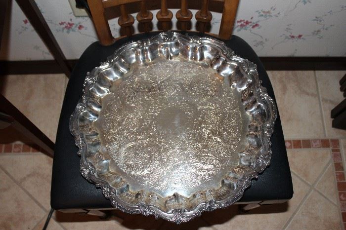 Silverplate serving tray