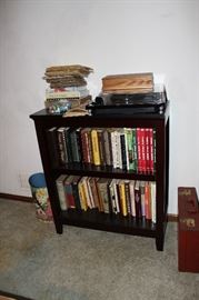 Bookcase with lots of cookbooks