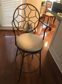 #4 Drexel metal bar stool swivel 28 tall (2) @ 120 ea. $240.00