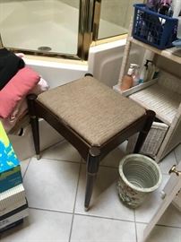 #22 mid century stool w lift top for storage 16x18 $75.00