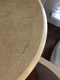 #29 round end table w door 20x26 as is laminate $65.00