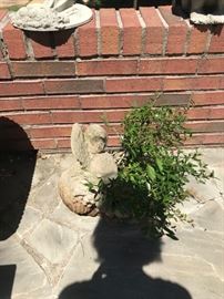 #76 small rabbit planter 17 tall $40.00