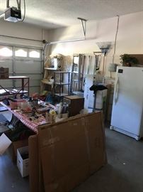 #27 wicker baker rack 3 shelves 36x19x72 $100.00 #25 Kenmore freeze 21 cu frost free with alarm $150.00