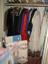 Vintage clothing & quilts