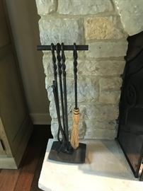 Hand Wrought fireplace tools $150