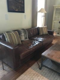RH  "Maxwell Leather Sofa 8' x 38" Deep  $1800