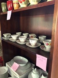 Antique tea cup collection