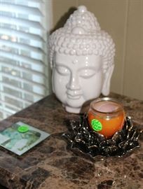 Oriental head statue.