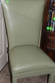 One of 2 gray chairs.