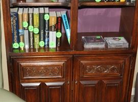 The bottom of the 2 book cases.