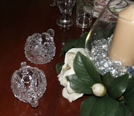 These are the cut glass creamer and sugar dish.