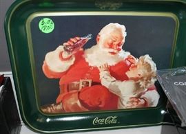 A old Christmas coke tray.  