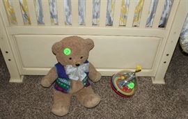 Oh the spinner top with her bear. Who remembers these?