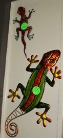 These beautiful metal colorful lizards.  These are certainly better than the real ones.