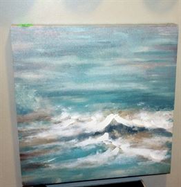 Sea painted scene of ocean.