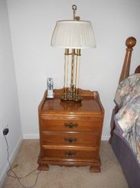 Pair of night stands and matching pair of lamps