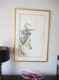 Larger original art of Great Blue Herons