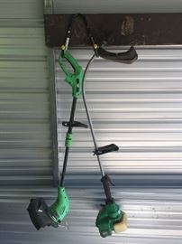 Trimmers (Expert Gardner String Trimmer and Weedeater Feather Lite Gas Trimmer.)