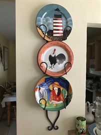 Plates and wall hanger.  Plates will be sold seperately