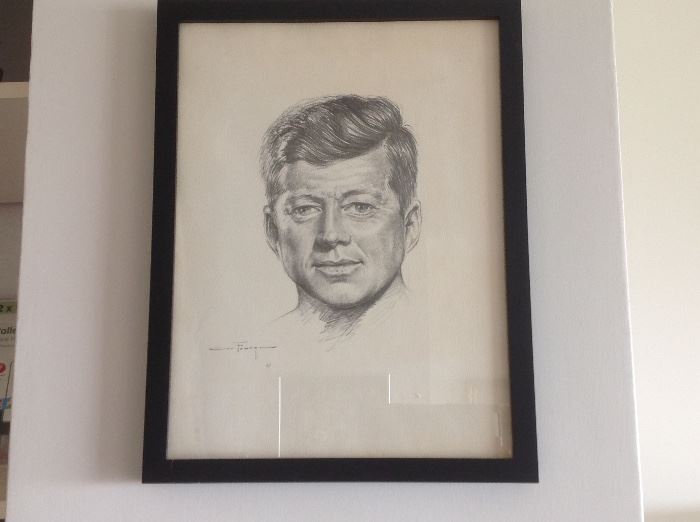 Framed Art JFK 