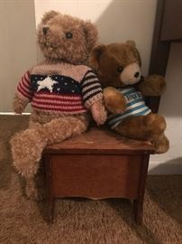 Teddy Bears and a Wooden Box