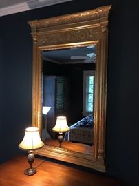 Beautiful gold gilt mirror.  51 1/2” x 30”