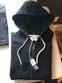 New With Tags ladies American Giant black full zip hoodie.  Size large 