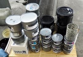 Assortment Of Offset Ink, New And Used 1 lb And 5 lb Cans, Various Colors, Contents Of Pallet