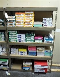 Assortment Of 8.5 x 11 Copy Paper, Includes Various weights And Colors, Contents Of Shelf