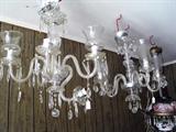 2 crystal chandeliers