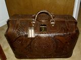 Hand-tooled leather bag