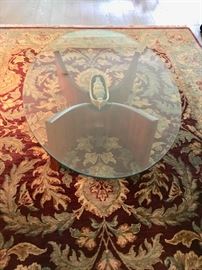 Mario Messina oval hand made, signed coffee table