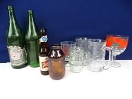 Collection of Vintage Bottles Mugs