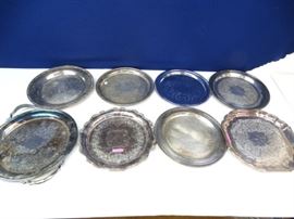 Silver Plated Serving PlattersTrays (8)