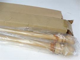 4 New Wood Flagpoles