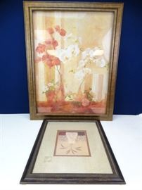 Pair of Decorative Framed Flower Prints