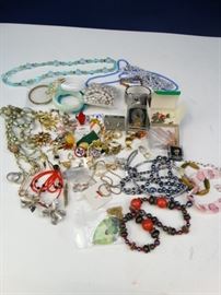 Variety of Costume Jewelry Odds Ends