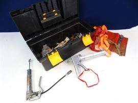 Toolbox with Contents Tools, Straps, etc.