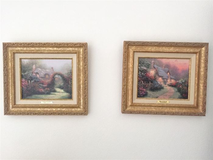 Kinkade  "Glory of Morning" &  "Glory of Evening