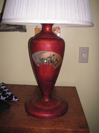 Maruni lacquer lamp with MOP inlay