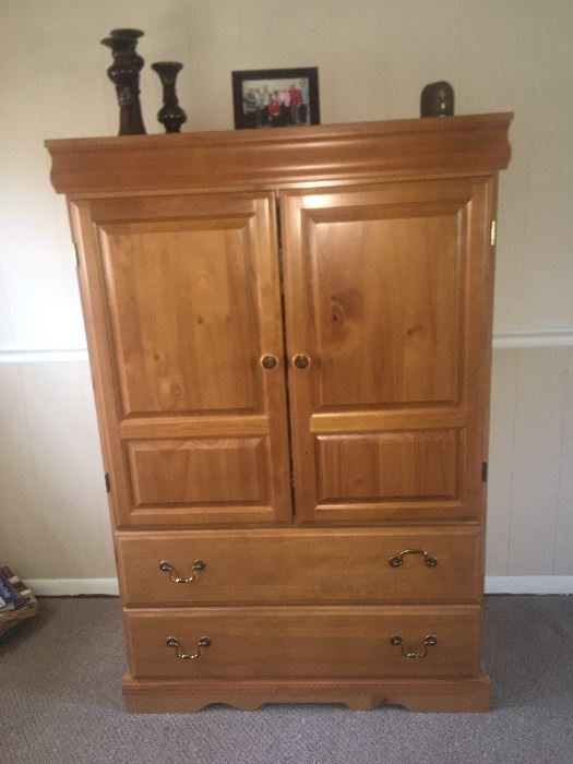 Armoire, pine wood- can be used for storage or entertainment center