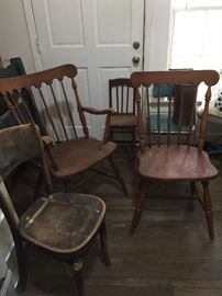 Old wood chairs