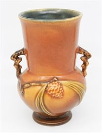 Roseville "Pinecone" Double-Handled Vase - 839-6"