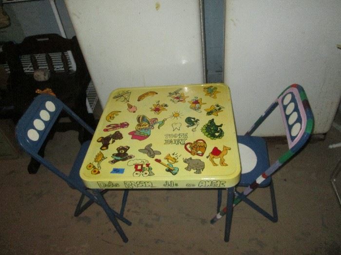 Vintage Child's Table and chairs