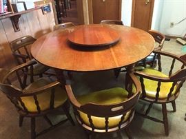 60” diam w/custom Lazy Susan