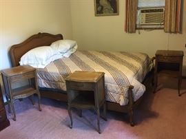 Complete French Provincial Suite, w/3 matching night tables.