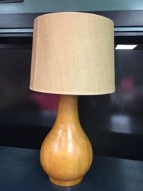 76. Wooden Gord Shaped Lamp (30'')