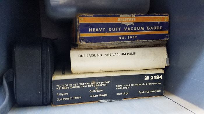 vacuum gauge, pumps, etc..
