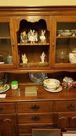 china cabinet with figurines, etc...